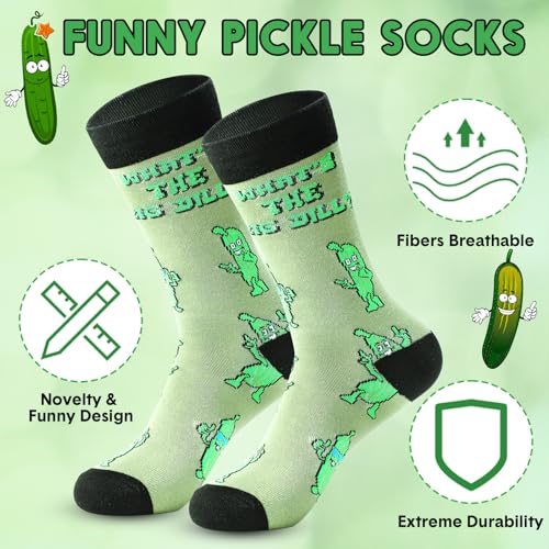 6 Pcs Funny Gift Baskets for Women Girls Pickle Avocado Socks with
