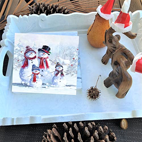 Christmas Napkins 20-Pack 13x13 Inches Snowman Holiday Party Decor
