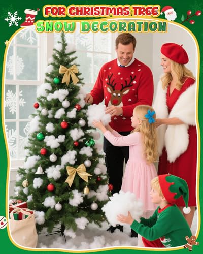 Fluffy Artificial Snow Fiber for Christmas Tree & Village Decor