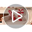 Lanpn Red Candy Pillows 4pk Set - 12x22, 12x21, 7x27, 12x13 inch Christmas Cushions