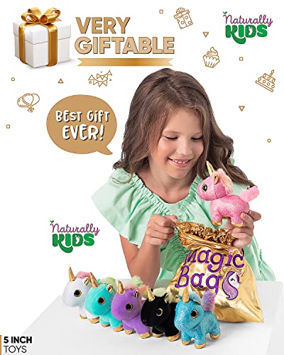 Naturally KIDS Small Unicorn Backpack Set with Mini Unicorns in a Magic Bag