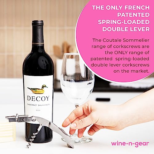 Infun Prestige French Patented Spring-Loaded Double Lever Wine Bottle Opener