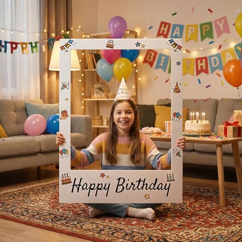 Large 40x30 Inch DIY Photo Booth Frame - Weatherproof Blank Selfie Prop