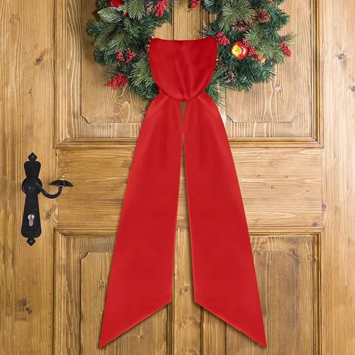 Red Front Door Wreath Blank Sash 2 Pack Polyester DIY Holiday Decor