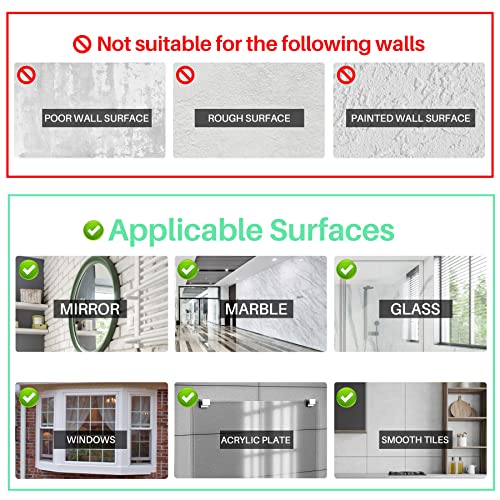 Clear Suction Cup Hooks - Heavy Duty Removable Hangers for Shower & Kitchen