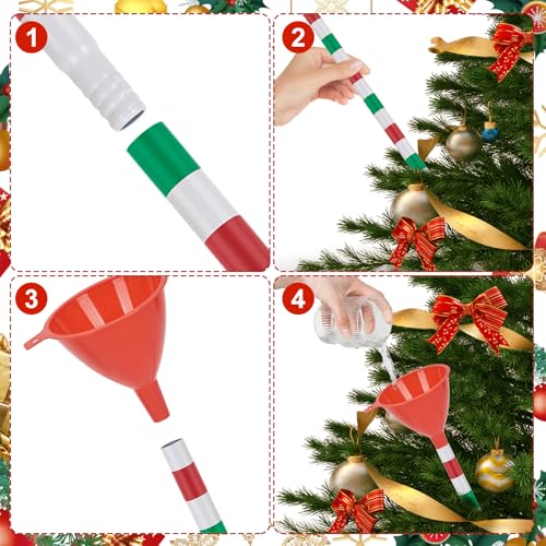 Adjustable 45-Inch Christmas Tree Watering Funnel with Iron Tubes