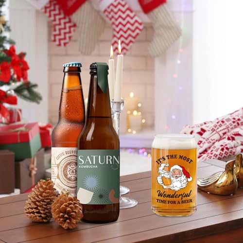 Arsemica Most Funny Christmas Beer Glass 16oz Holiday Mug for Men & Women, Stocking Stuffer