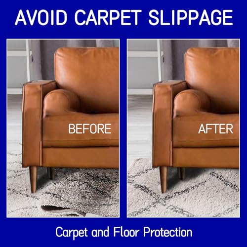 Non-Slip Rug Pad 3x5 Ft - Felt Carpet Cushion for Hardwood & Tile Floors