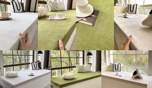 Custom Chenille Window Seat Cushion, High-Density Foam Bench Pad