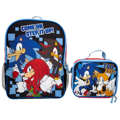 16-Inch Character Print School Backpack and Insulated Lunch Box Set
