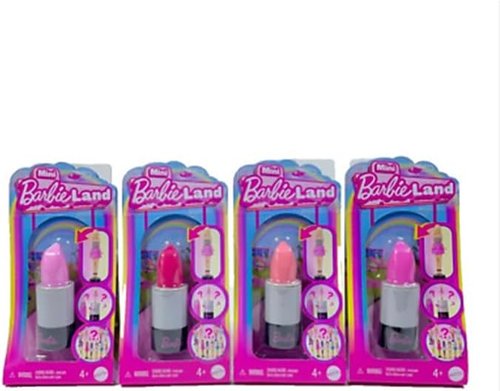Barbie Mini Fashionistas Dolls - 1.5-Inch Surprise Reveal in Lipstick Tube | Pack of 4 Styles