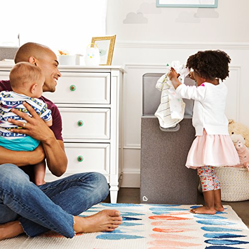 Collapsible Baby Laundry Hamper with Lid, Large Nursery Organizer