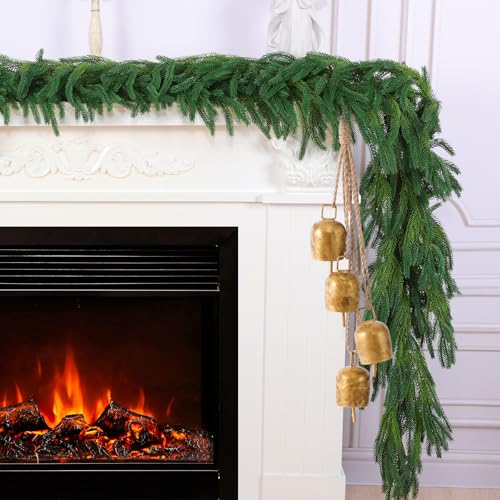 4-Pack 9 Ft Artificial Norfolk Pine Garlands for Christmas & Mantels