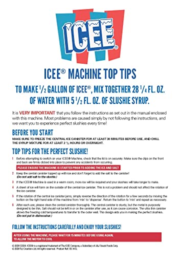 iscream ICEE Slushie Maker - Countertop Frozen Drink Machine, 1 Quart Capacity