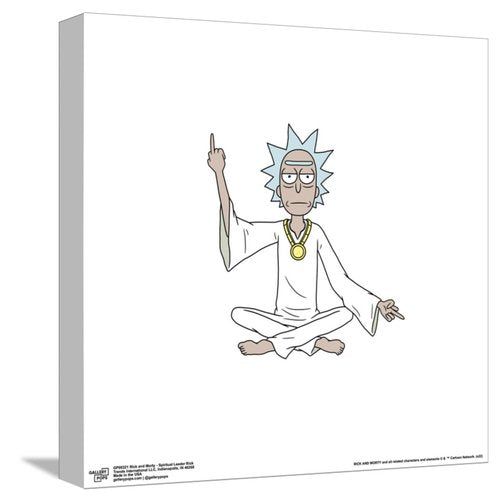 Gallery Pops Cartoon Network Rick and Morty - Spiritual Leader Rick Canvas Wall Art, Unframed Version, 12" x 12" Gallery Pops Canvas Wall Art