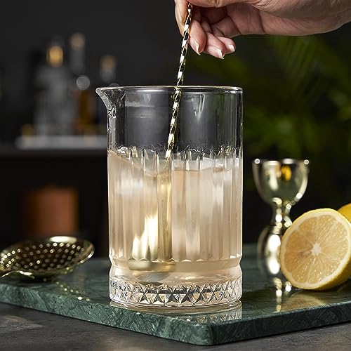 Viski Classic Pedestal Crystal Cocktail Mixing Glass 23 oz for Martinis & Old Fashioned