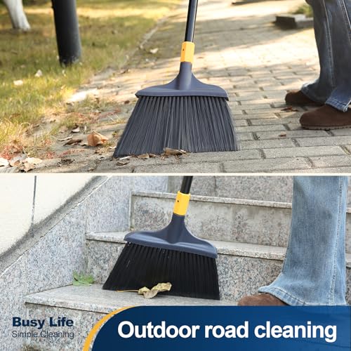 Heavy-Duty Commercial Outdoor Broom - 54-Inch Long Handle, 13-Inch Head