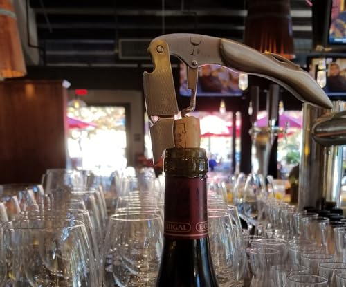 Wino French Oak Wine Key - Professional Lever Corkscrew with Foil Cutter