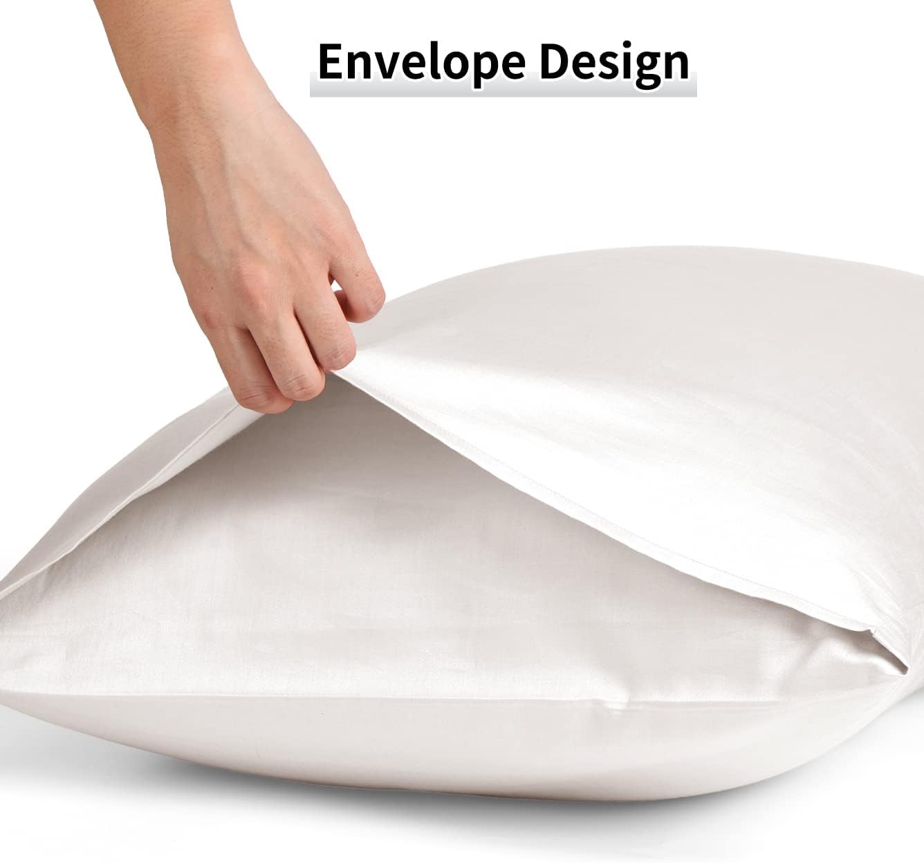 Warmstar Cotton Pillow Cases - Soft 600 Thread Count Standard Size Set of 2 | Breathable White 20x26 Inches