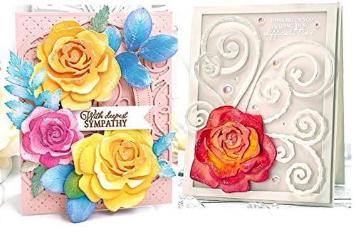 Ammsochy Layer Flower Metal Cutting Dies 14.5x10.3cm Scrapbooking Embossing Template