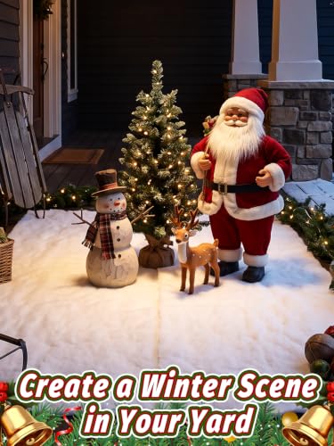 Cosweet 3 Pack 3'x8' Artificial Snow Blankets for Christmas Village - Variation 3