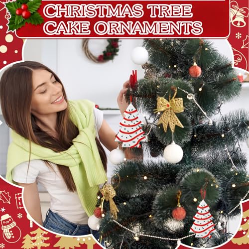 Lulupia Christmas Tree Cake Ornament - Food-Inspired Holiday Decor with Gift Box