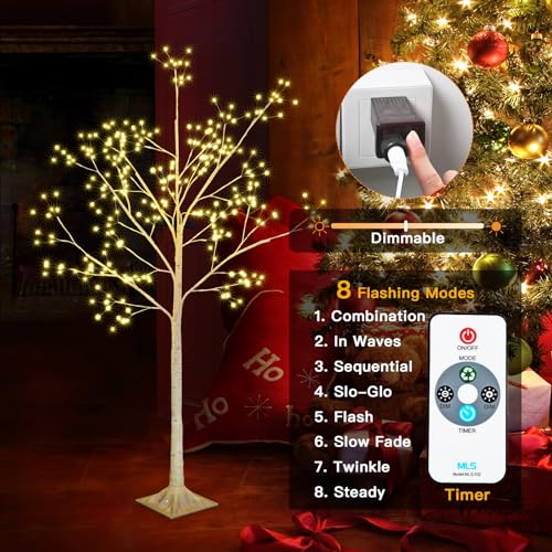 PXBNIUYA 288LED Birch Tree Light with Remote – Warm White (1 Count)