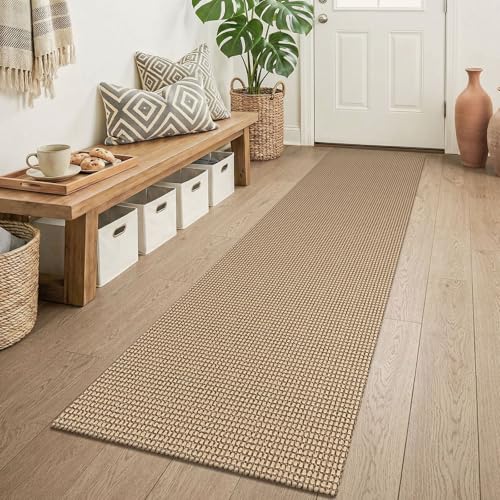 Boho 2x6 Washable Runner Rug - Non-Slip Cotton Hallway & Kitchen Entryway Rug