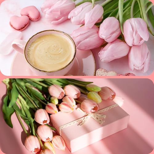 15 Pcs Real Touch PU Fake Tulips - Artificial Flowers for Home & Party Decor