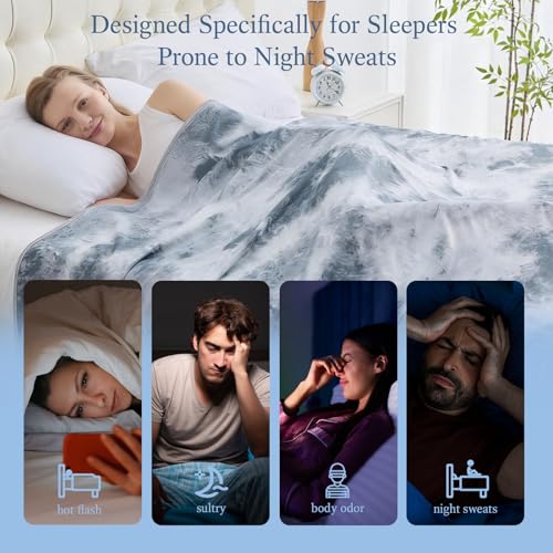 Cooling Blanket for Hot Sleepers, 50"x70" – Breathable Cold Comforter