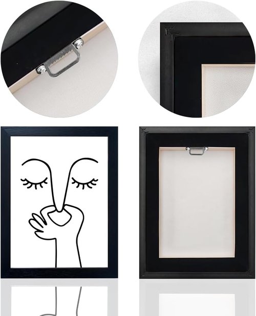 AIANHUA Black and White Bathroom Decor - Humorous Canvas Print for Modern Minimalistic Walls | Funny Guest Toilet Art