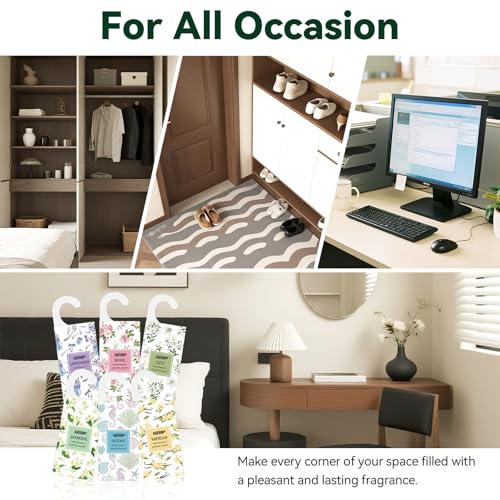 12-Pack Scented Sachets for Closets, Drawers, and Car Air Freshener