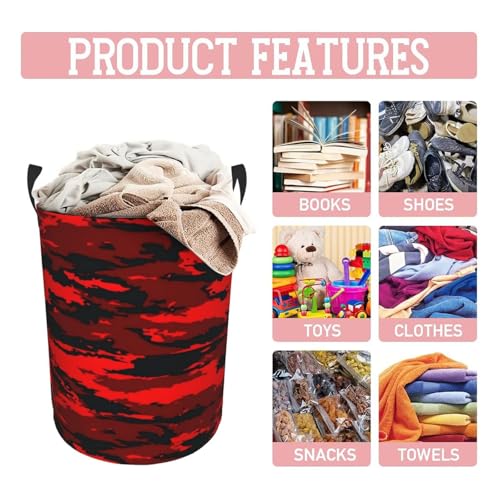 Collapsible Camouflage Laundry Hamper - Waterproof Storage Basket 38L