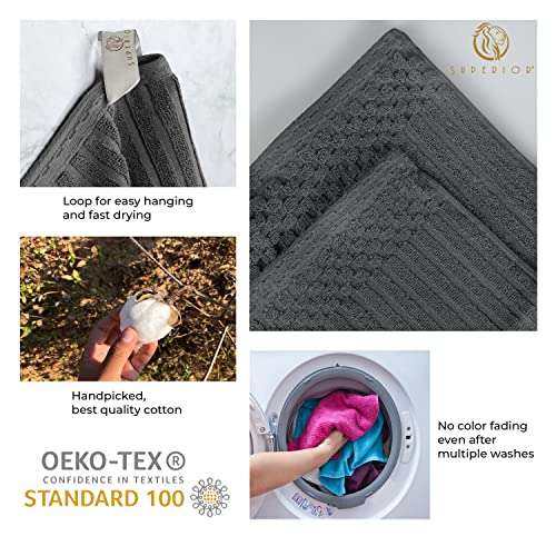 Charcoal Cotton Bath Sheet Set - 2-Piece Absorbent, Luxurious 34x68" Towels