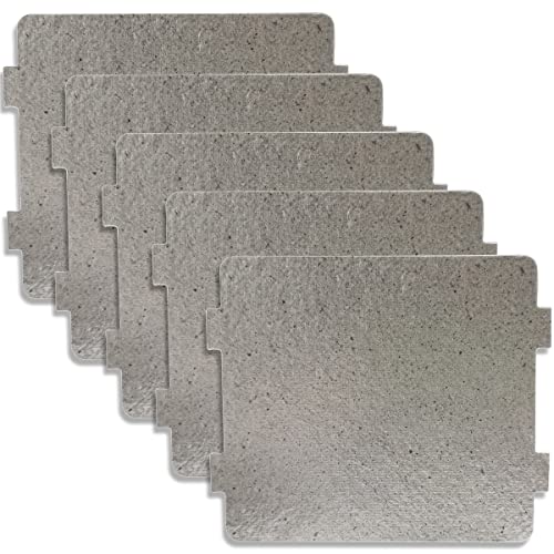 Universal Microwave Waveguide Cover Mica Sheets - 5 Pack, 4 x 4.7 Inch
