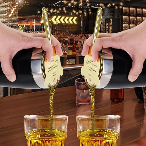 Eispap Gold Cocktail Strainer Set - Hawthorne, Julep & Fine Mesh Bar Tools