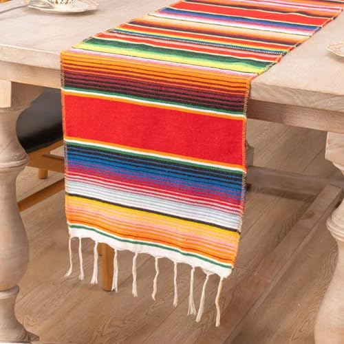 Mexican Table Runner 14x84 Inches Rainbow Colors Party Decor Home & Garden