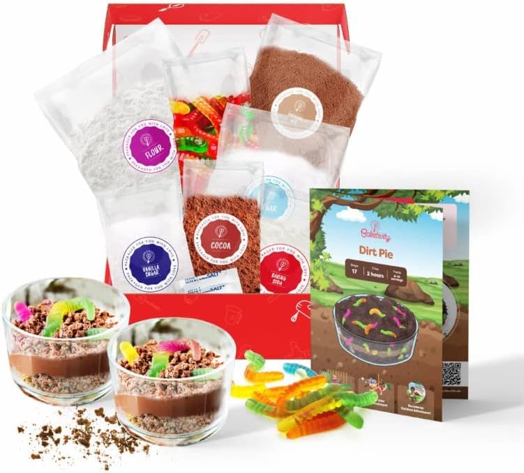 Kids Baking Kit Bundle with Dirt Pie and Cake Pop Recipes, Pre-Measured Kosher Ingredients