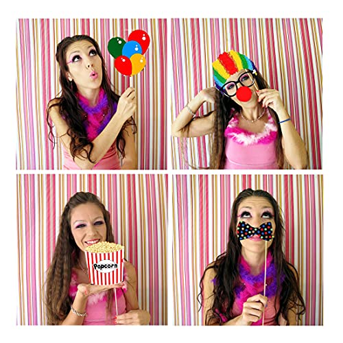 36-Piece Circus Carnival Photo Booth Props for Birthday Party Decorations