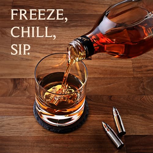 Premium Stainless Steel Whiskey Stones Set with Gift Cylinder – Non-Melting Chilling Cubes for Spirits