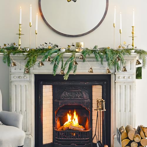 JOICEE 4.6ft Jingle Bell Garland with 12 Antique Bronze Bells