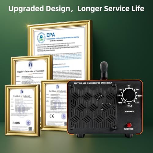Dual-Fan Ozone Machine Air Purifier High Capacity Odor Eliminator
