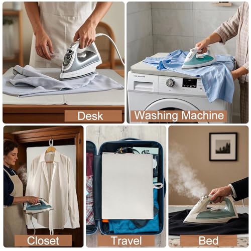 Portable Ironing Mat 24x16 Inch, Foldable Heat Resistant Tabletop Pad