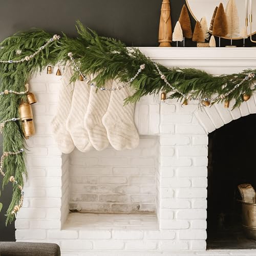 Suncalla Gold Beaded Christmas Garland 24ft (2 x 12ft) - Acrylic Bead strands