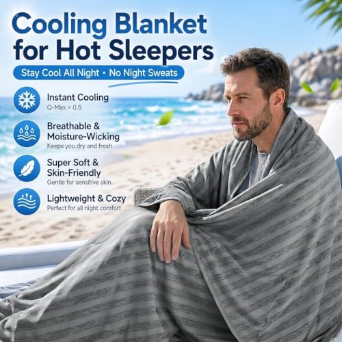 Guohaoi Queen Cooling Blanket for Hot Sleepers, 90"x90" Arc-Chill