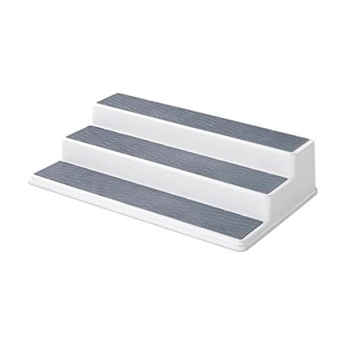 Copco Non-Skid 3-Tier Spice Pantry Organizer, 15-Inch, Durable Gray