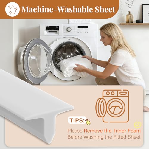 2-in-1 Bed Bridge Twin to King Gap Filler with Built-in Fitted Sheet