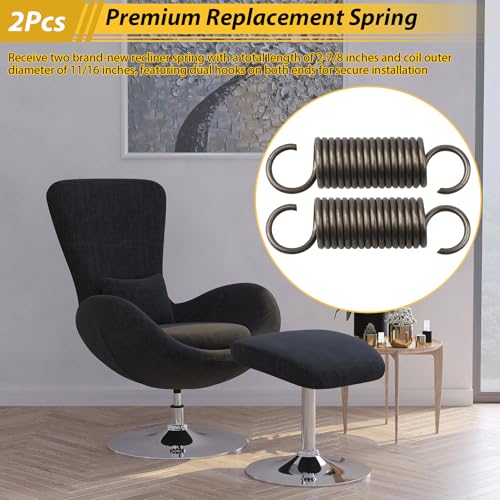 2-Pack 2-7/8 Inch Recliner Mechanism Tension Spring Replacement Parts