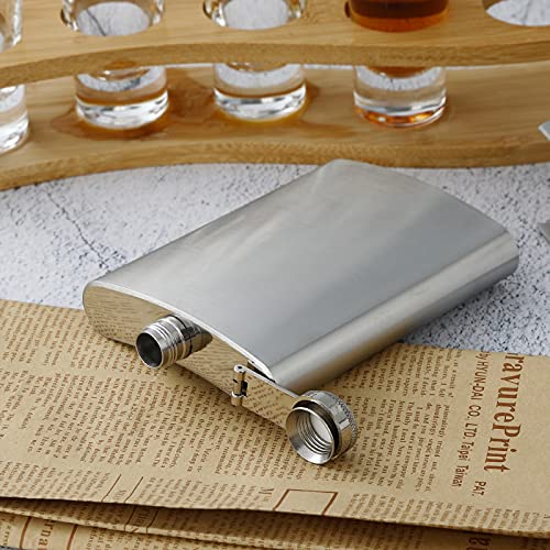 12 pcs Stainless Steel Hip Flasks with Funnels Set - 8oz Liquor Flasks for Men Women Wedding Gifts
