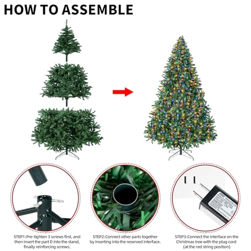 6FT Prelit Christmas Artificial Tree with 350 LED Lights - Inin